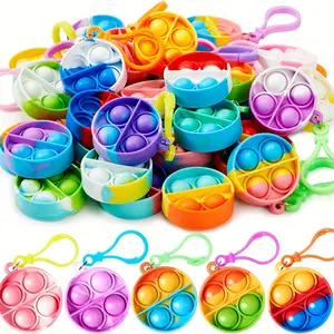 30 Assorted Party Favor Toys, Including Pop Fidget Toys And Mini Push Bubble Pops, Perfect As Birthday Gifts Or Classroom Prizes for Goodie Bags, Suitable for Christmas And Valentine'S Day, Available in Random Colors