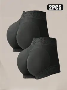 2-Piece Women's High-Waisted Shapewear Set | Tummy Control, Hip Lifting & Lace Sculpting Shorts