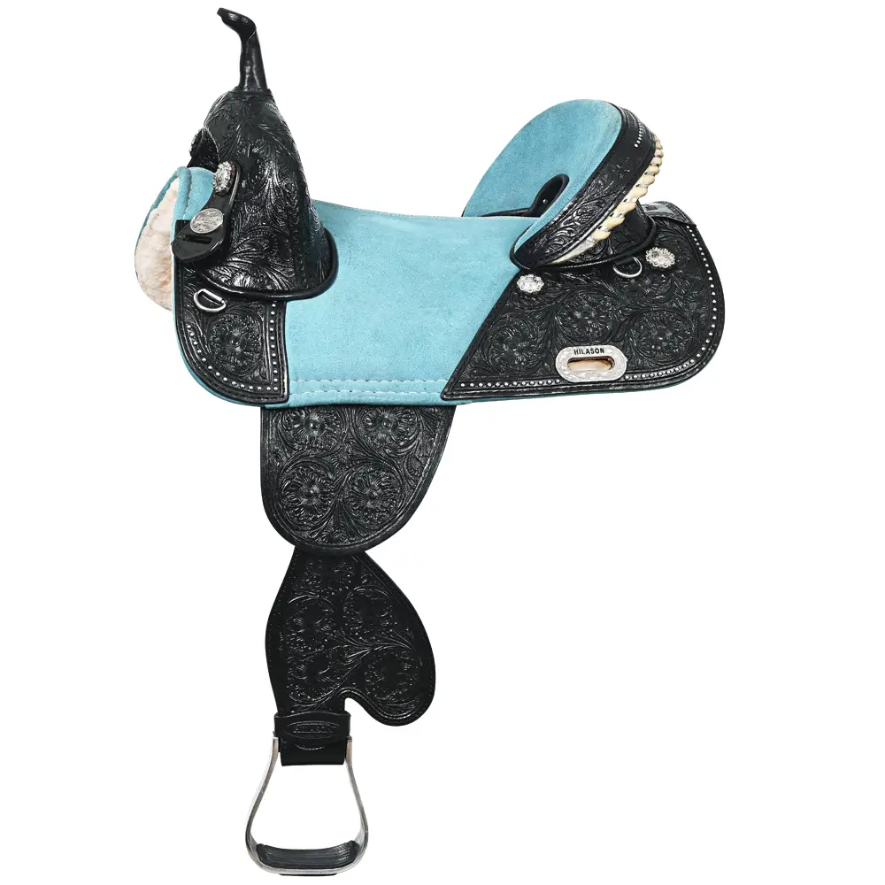 HILASON Western Horse Saddle Treeless Trail Barrel American Leather | for Horses