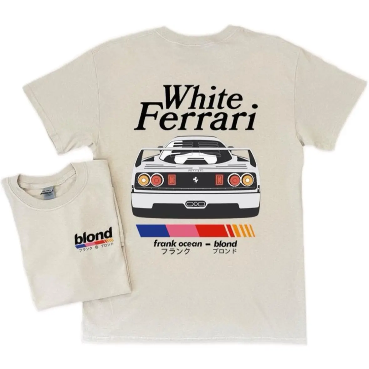 Frank Ocean “White Ferrari” cotton T shirt