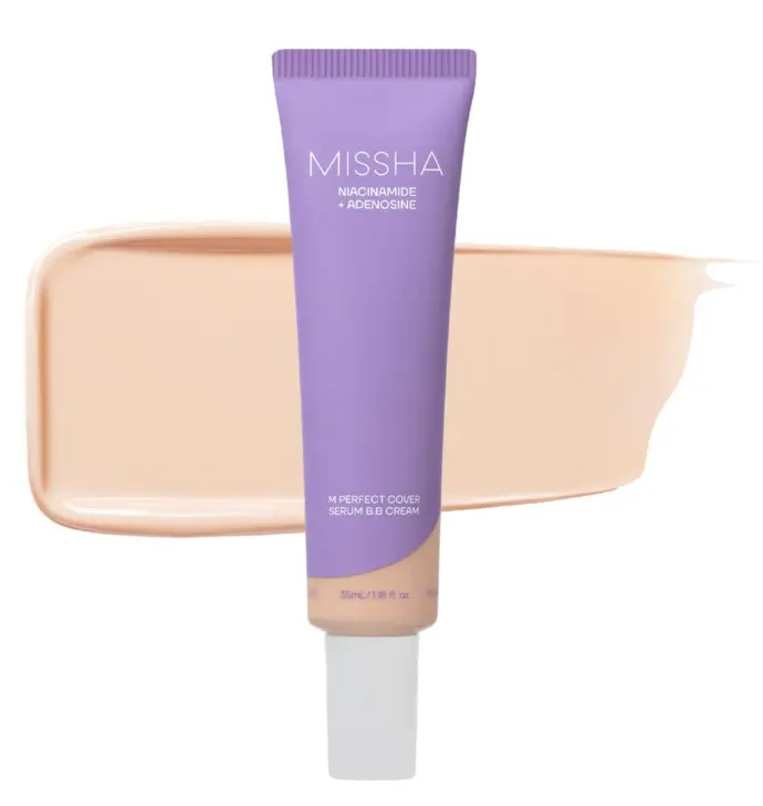 MISSHA M Perfect Cover Serum BB Cream No.17 Fair- Fair with Cool Undertone, Skin Tint, Tinted Moisturizer, Skin Care Foundation Makeup, Korean Makeup,1.18 Fl oz