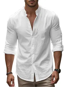 Summer Linen Long Sleeve Vintage Shirt, Loose-Fitting Casual Top, Breathable & Soft Fabric, Perfect for Daily Wear, Trendy Design