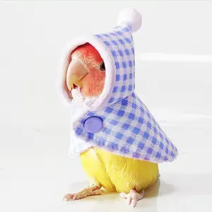 Cute Bird Costume, Parrot Cloak Cosplay Photo Prop, Bird Clothes for Budgerigar, African Greys Parakeet, Conure, Cockatiel, Mynah, Love Birds, Finches (Blue)