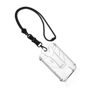 Durable Hexagonal Lanyard Set with Safety Breakaway Clip, Detachable Hook, Metal Hook, ID Badge Holder, Keychain, ID Card Holder - & Military Tactical ID Holder