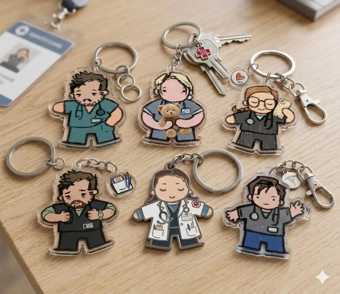 Movie Inspired Acrylic Keychain – Trending Film Style Charm, Aesthetic Cinema Fan Keyring, Minimal Text Keychain Gift