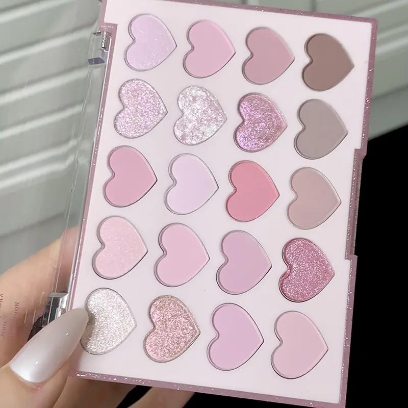 20 Color Glitter Shimmer Eyeshadow Palette, Eyeshadow Makeup, Long-Lasting High Pigment, Easy to Use, Smooth Blendable, Vegan Formula, No Animal Testing, Holiday Essential, Glitter Beauty
