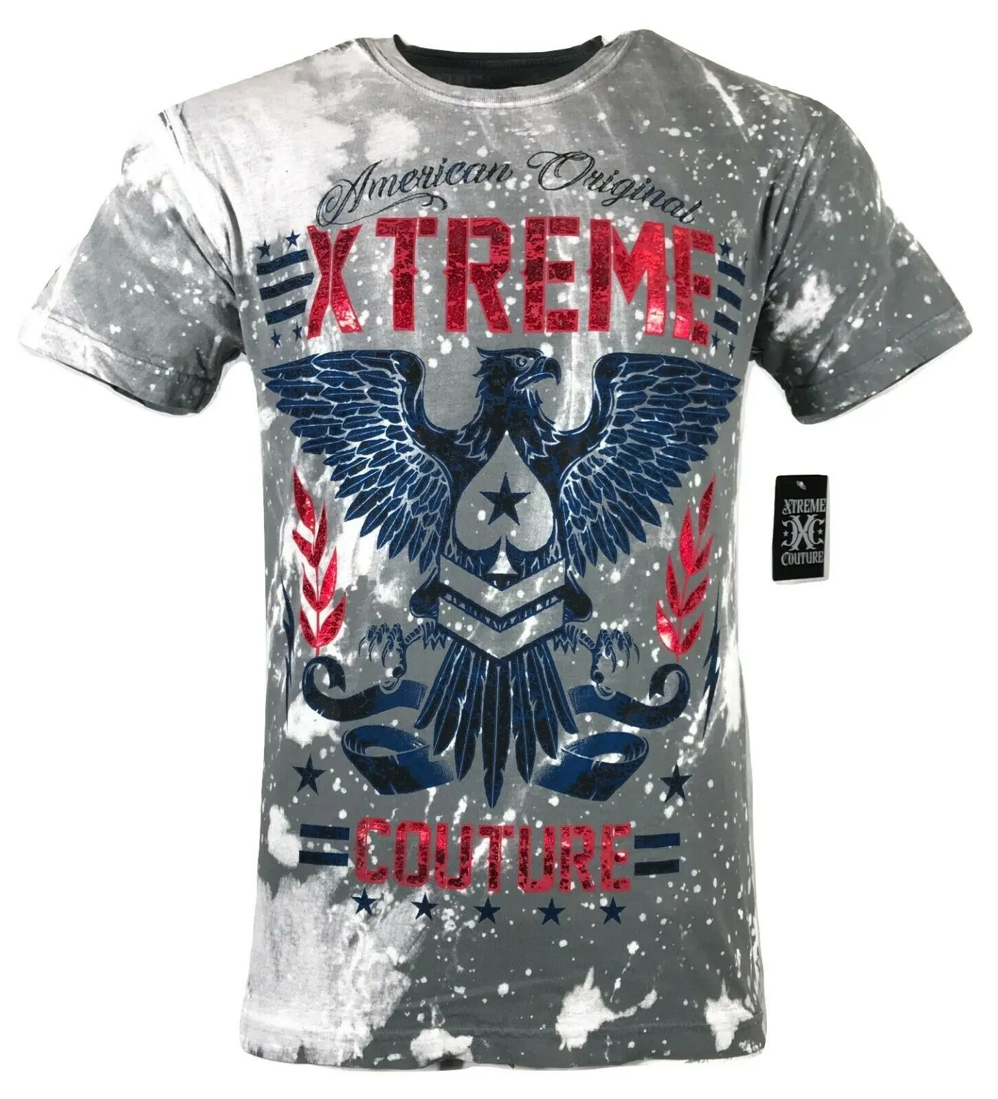 Xtreme Couture Men's American Original T-Shirt, Short Sleeve Gothic Biker Graphic Print, Lightweight 100% Cotton Streetwear Tee, Made in USA, Tshirt