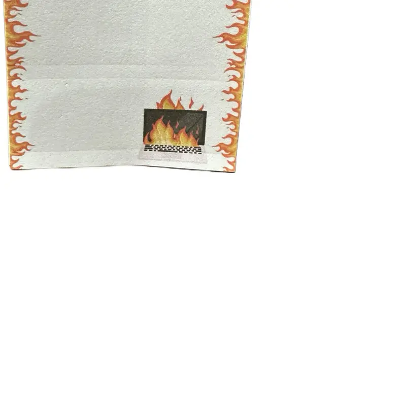 Everything is Fine Notepad with Flame Design and Checkered Pattern