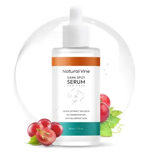 Natural Vine Dark Spot Serum: Dark Spot Remover for Face - Dark Spot Corrector with Grape Extract Fermentation Complex Hyaluronic Acid Vitamin E for Brighter Even Skin Tone 1 FL OZ