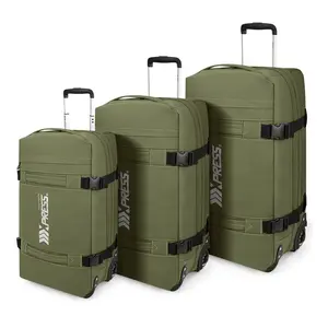 New York Xpress Expandable Rolling Duffel Bag Set | 3-Piece Luggage (20”, 26”, 30”) for Men & Women, Foldable Travel & Weekend Bags