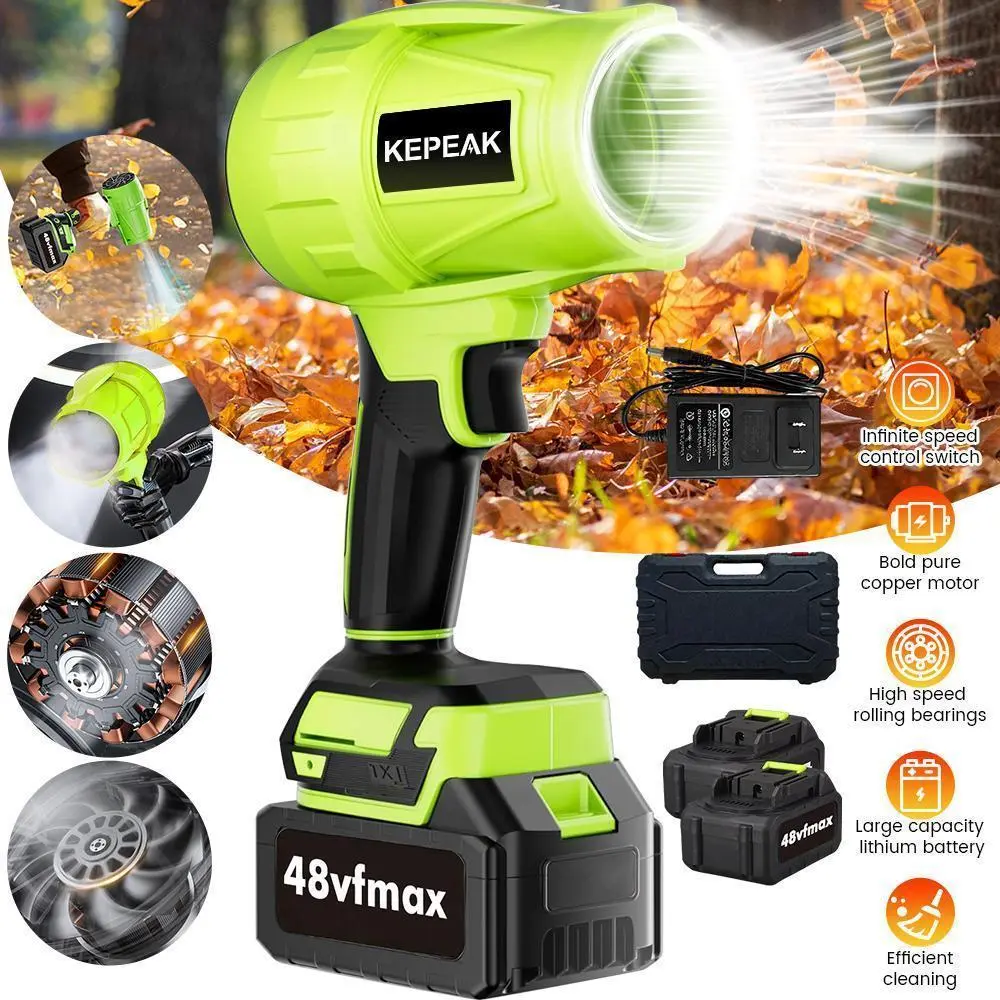 【BackToSchool】Turbo Plus Car Dryer Blower - Portable Cordless Auto Detailing Product, Adjustable Lightweight Surface Cleaner for Car Cleaning, Barbecue Dust Removal,  Auto Detailing Products, Handheld For Quick Touch-Ups, 2 Lithium Bat