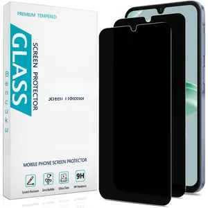 (2 Pack  Screen Protector for  Galaxy A15 5G and Galaxy A15 6.5-inch Anti Spy Tempered Glass, Bubble Free, Case Friendly