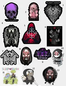 13 Design Mine Sleep Token Sticker Decal Sleep Token Sticker, Vessel Sticker, Waterproof Vinyl Sticker for Laptop SNG
