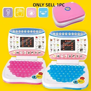Electronic Learning Toy, 1 Box Mini Learning Computer Toy, Portable Learning Toy with Letters Numbers Music Functions, Ideal for 3 Years and Up, Learning Machine, Learning Tool