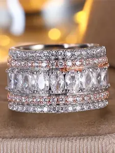 Luxury band rings for women white zirconia wedding jewelry engagement ring, love promise ring for her, Fashion rings