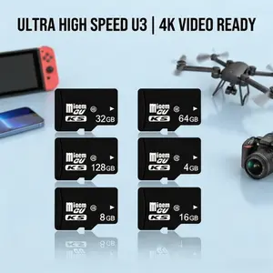 High Speed Micro SD Card U3 Class 10 Memory Card, 32GB 64GB 128GB MicroSDXC Flash Memory Expansion for Nintendo Switch Phone Camera Drone PSP, Waterproof Durable Universal Storage Card, Practical Cool Birthday Graduation Gift Ideas for Teens Tech Guys
