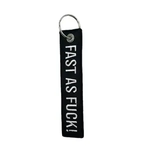 Fast As Fuck! KeyTag Keychain - Black, Keyring Attachment, Compact Design