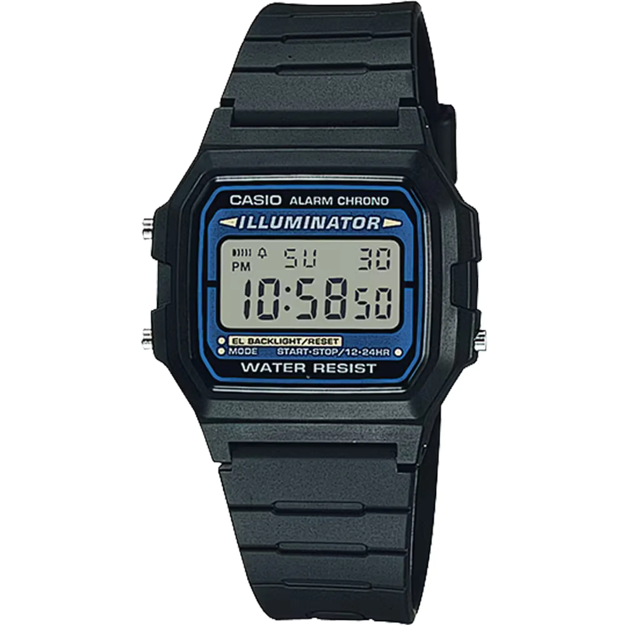 Casio Men's Classic Digital Illuminator Black Resin Watch - F-105W-1AQ