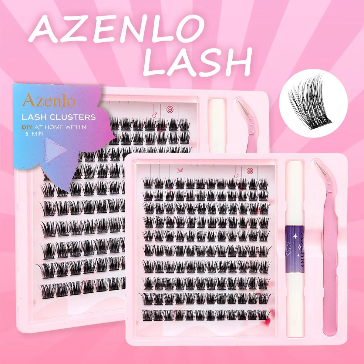 Mixed Size Individual False Eyelashes Natural Cluster Eyelashes False Eyelash Extension Kit DIY Eyelash Extension Tool Eyelash Extension Tool Makeup Cosmetic