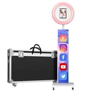 MWE Photo Booth Stand with App Control – Portable Booth Compatible with iPad 12.9/11/10.9/10.2 – Perfect for Weddings, Parties & Events