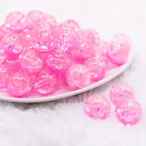18mm Hot Pink Glitter Acrylic Water Beads 18mm Hot Pink Glitter Acrylic Water Beads