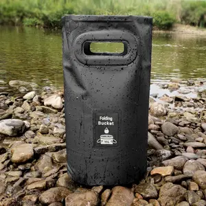 Outdoor convenient folding bucket camping picnic fishing bucket travel bucket hitting bucket multi-functional foot soaking bucket