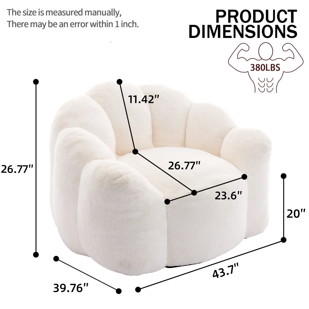 White + Plush + 1 Seat