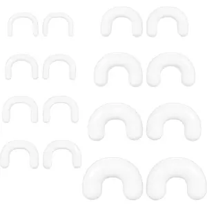 U Shape Septum Retainer,  Horseshoe Nose Ring Retainer |  Stretching Kit | High Polish | 16G to 2G Sizes |  for Work, ,