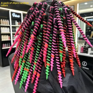 20Pcs Spiral Ionic Hair Curler DIY Styling Tool Heatless Styling Add Volume Layered Curls