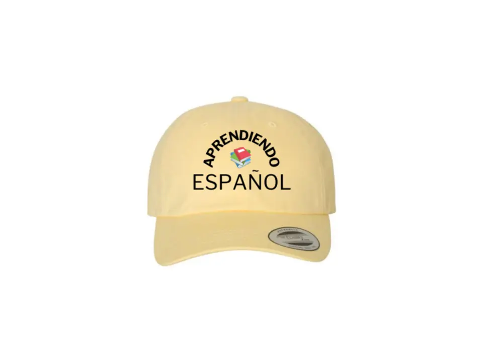 Adjustable Learning Spanish Hat Yellow with Books - Created by Blacklingual