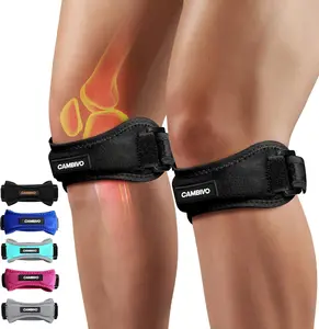 CAMBIVO Patellar Tendon Knee Straps 2 Pack with Extra Straps, Knee Brace for Women & Men, Patella Bands for Pain Relief, Osgood Schlatter, Runner's Knee, Jumper's Knee, Running, Basketball, Hiking