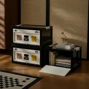 Modular Foldable Storage  | Stackable Design & Dustproof Lid | For Bedroom, Closet & Small Spaces | Dustproof Storage Box