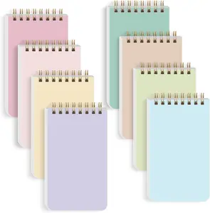 SKYDUE 8-Pack 3x5 Pocket Lined Journal Notebooks, Mini Spiral Coil Notepads for Students, Work & Travel, School Study Supplies, Note Taking & Meeting Notebook Stationery Portable Diary