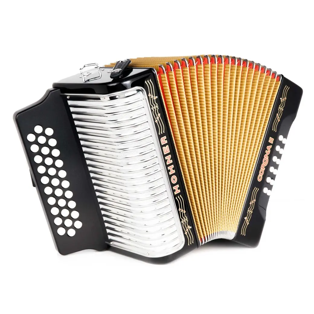 Hohner Corona II Acordeón Sin Registros SOL Negro
