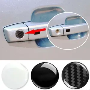 4-Pack Car Keyhole Stickers, Durable PVC Material, Self-Adhesive External Lock Stickers, Enhanced Protection and Style, Easy Installation