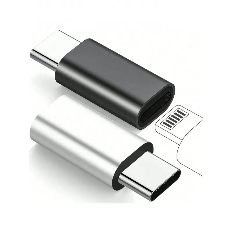 2pcs Lightning to USB-C Electronic adapter for Cellphone, Smartphone, Apple Iphone 15 Pro Max charging cable (charging only), no data/audio transmission and Type-C to USB3.0 adapter can charge and transfer data compatible with laptops, desktop comput