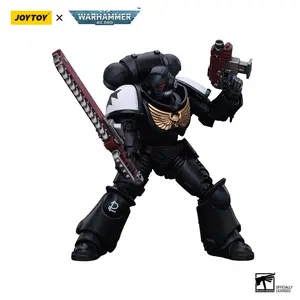 JOYTOY Warhammer 40,000 1/18  Action Figure Space Marines Black Templars Outriders Brother Valtus
