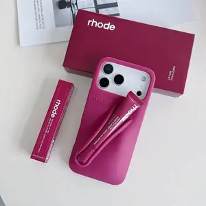 RHODE Lip Case for iPhone 11 12 13 14 15 16 17 Pro Max – Silicone Phone Case with Lip Balm Holder