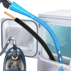Dryer Vent Cleaner Kit 2-Piece, Lint Brush & Hose Attachment with Stretchable Universal Connector, Compatible with Most Vacuum Cleaners, Quick Deep Cleaning for Dryer & Vent
