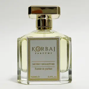 KORBAJ PARFUMS Musky Signature - Arabian Perfume for Women, Eau de Parfum Men with Sicilian Lemon, Bergamot- Patchouli, Jasmine - Sandalwood, Vanilla 100ml