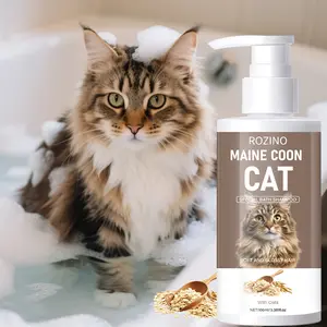 Rozino Maine Coon Cat Special Bath Shampoo with Oats Citrus & Coconut Oil for Soft Smooth Fluffy Hair 100ml Premium Grooming Product