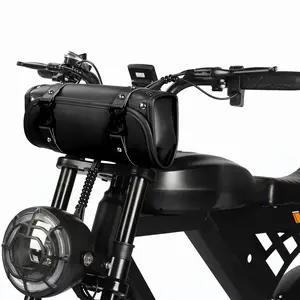 Electric Bike Rack Bag, Waterproof Bike Rear Rack Bag Bicycle Trunk Bag, Leather Wear-Resistant, Hanging Bag for Electric Bicycles, Motorcycles, Mountain Bike