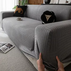 1 Count Modern Minimalist Elastic Jacquard Fabric, and Easy to Clean, Dust-Proof Pet Friendly Non-Slip Sofa Cover