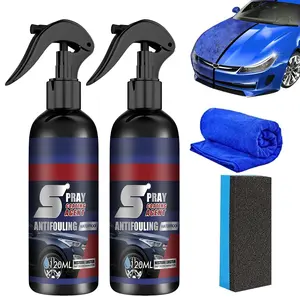 3 in 1 Ceramic Car Coating Spray, Multi- Functional Coating Renewal Agent, High Protection Quick Coating Spray Fast- Acting,Plastic Parts Refurbish Agent, Waterless Car Wash, Nanotechnology (2PCS) waterless wash cleaning
