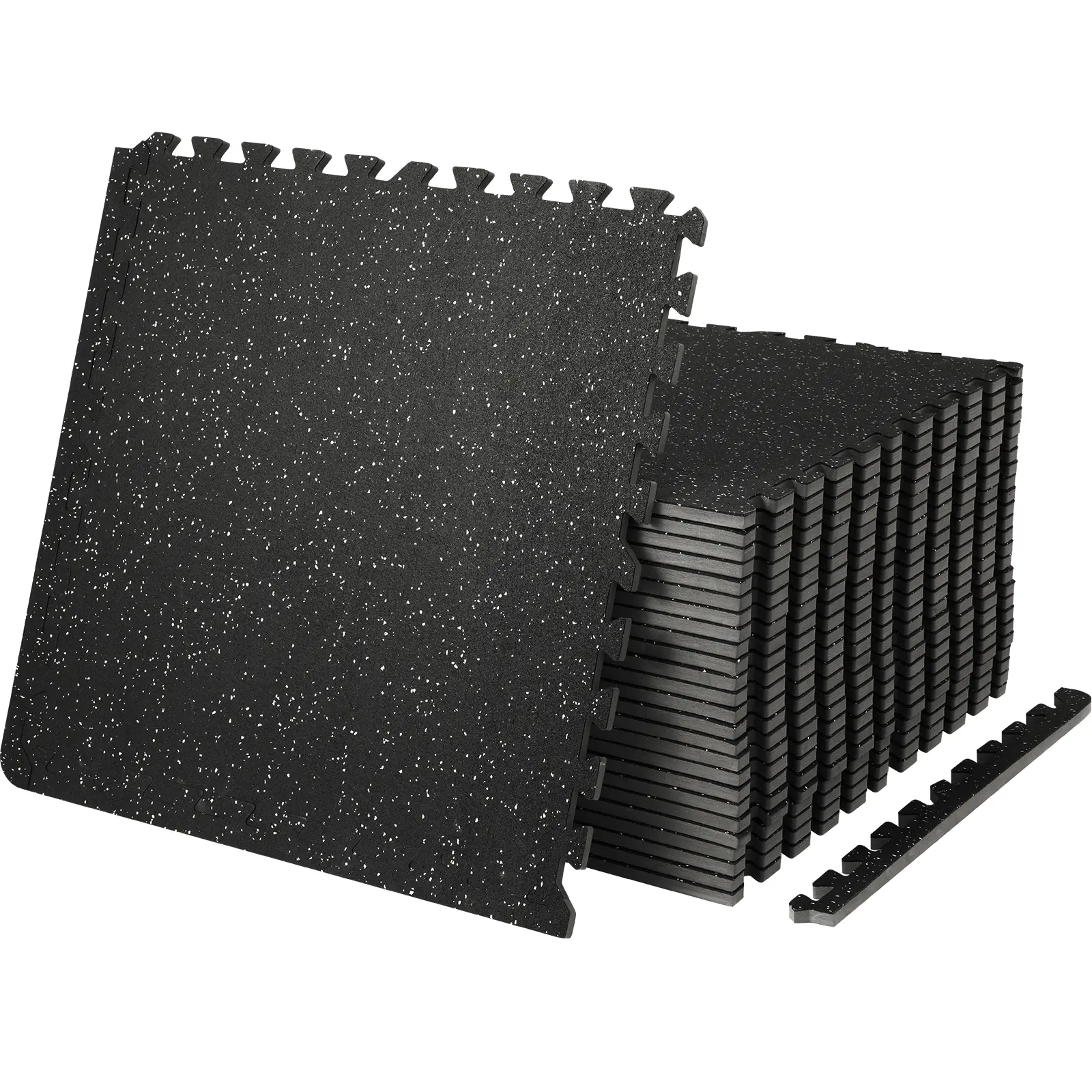 【summerfinds】VEVOR 25 PCS 1/2 inch Thick Gym Floor Mats, 24" x 24" EVA Foam & Rubber Top Interlocking Workout Floor Mats with 100 sq.ft Coverage, Waterproof Exercise Puzzle Flooring for Gym, Home, Garage, Baseme