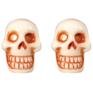 Skull Stud White Earring Jewelry