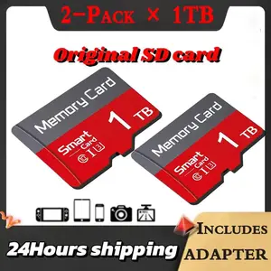 2×1TB Micro SD Card High Speed U3 Class 10 TF Memory Card for Phones Cameras & More