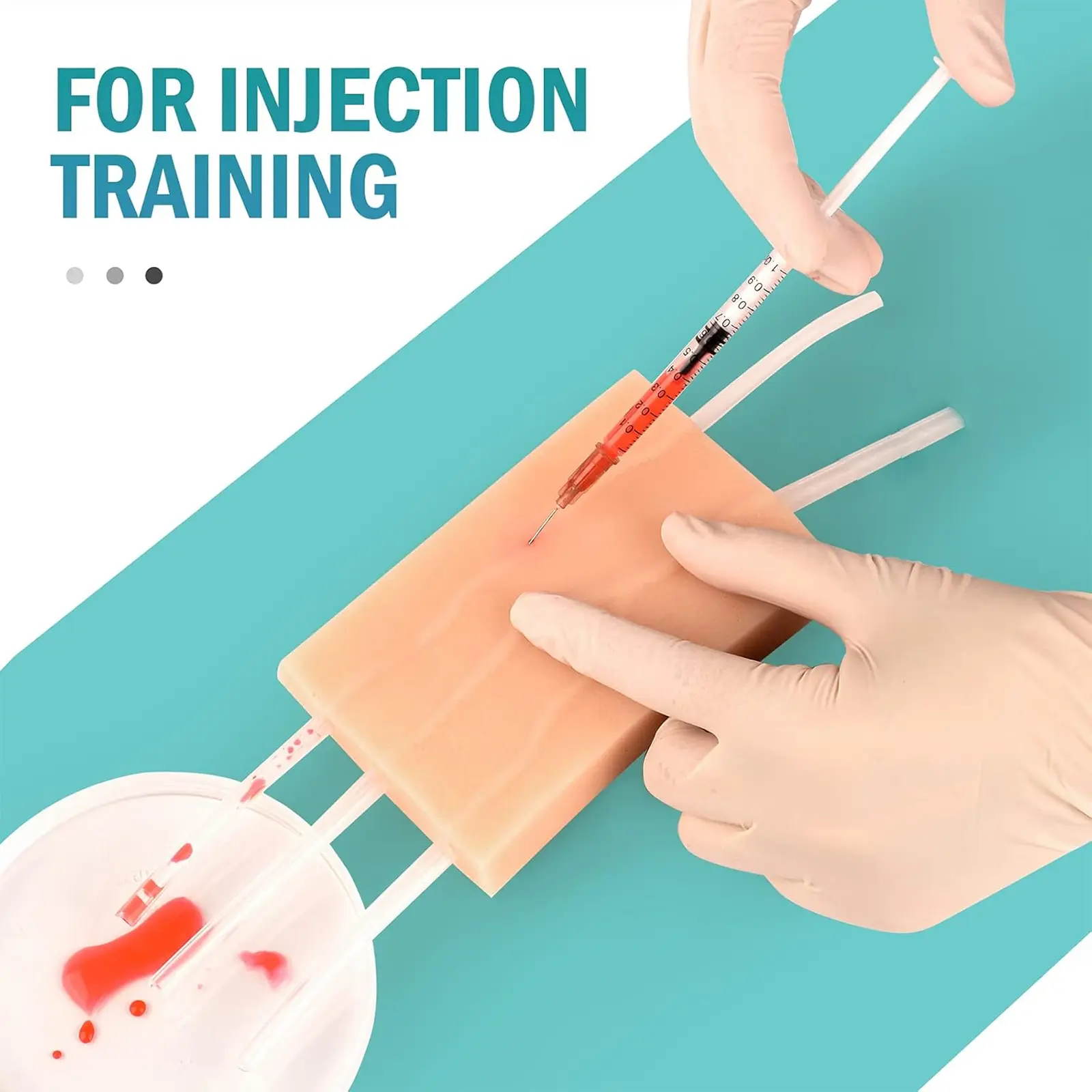 Medical Student Nurse Blood Drawing Training Model, Y Tube Venipuncture Practice Pad, Silicone Skin Simulation Module, Realistic Injection Model, Healthcare
