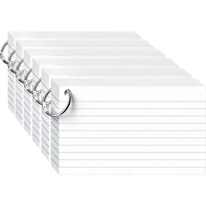 300 Count White Index Cards 3x5 Inch with Ring, Heavy Weight Flash Cards, Note Taking Supplies, Portable Note Cards, Study Flashcards for Students & Teachers, Office  School Study Supplies
