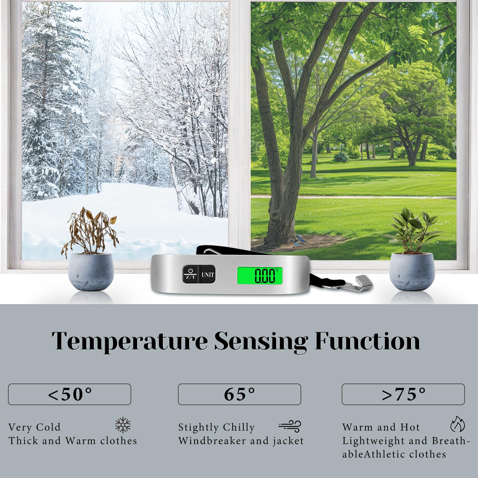 TikTok Travel Hack | 110lb Digital Luggage Scale | 4 Unit Switch Backlit Weigher for Travel, Home & Markets